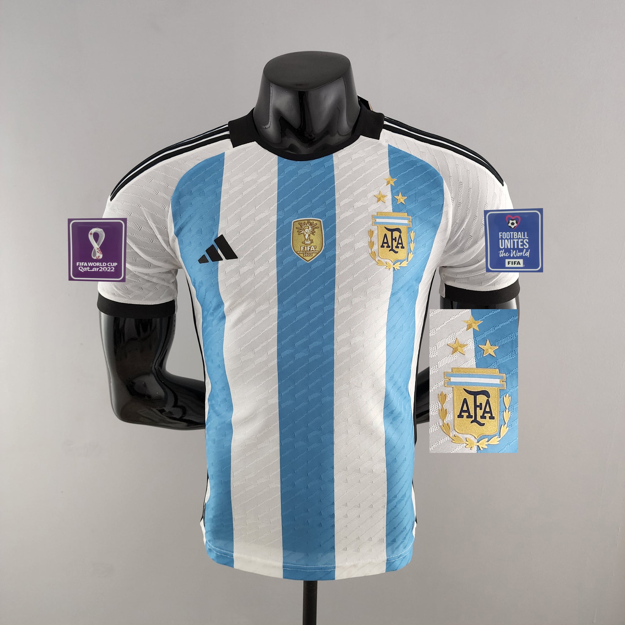Camiseta Argentina 2022 todos los parches Versión Jugador⚽